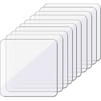 Navaliya Adhesive Tape Double Sided Heavy Duty Tap For Wall, Kitchen, Office, Wall, Car | Stickers For Home (Size - 6Cm X 6Cm) (Pack Of 10), Clear