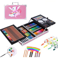 Dungrani Enterprise Artist Colour Set  Color Box With Multiple Coloring Kit, Professional Drawing Color Pencils, Water Colors, Oil Pastel, Sketches And Acrylic Paint Brush For Art Craft (145 Pcs)