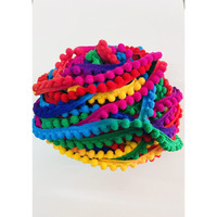 Eerafashionicing Multicolor Pompom Lace And Borders For Dresses, Crafts, Home Decor
