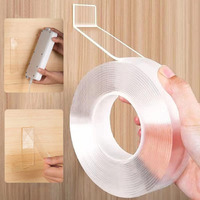 Clematis 3 Meter Double Sided Tape - Adhesive Silicone Tape, Heavy Duty, Heat Resistant, Multi-Functional, Removable, Washable, Reusable Anti-Slip Gel Nano Grip Tape