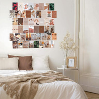 Decology 50 Pieces Wall Art Peel-N-Stick-Wall Collage Kit| Aesthetic Room Decor Items | Wall Decoration Posters Aesthetic Wall Decor | Self Adhesive Wall Posters (4 X 6'')