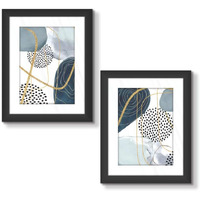 Decor & More Wall Painting 11X14 Inch Set Of 2, Frame For Wall Mount, Painting For Wall Decoration - Wall Painting With Frame, Wall Painting For Living Room,Home, Office And Gallery (Abstract)
