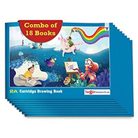 Target Drawing Book For Kids | 2A Size | 34 White Plain Pages | 24.13 X 17.15 Cm | Drawing Sheets For Colouring, Painting | Art Sketchbook | Pack Of 18