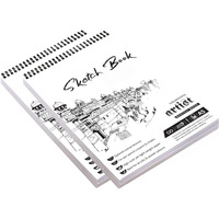 Variety Canvas 2 Pieces 50 Sheet A5 Sketchbook Set | Top Spiral-Bound Sketchpad For Artists | Sketching And Drawing Acid Free Paper, For Doodling | Artist Oxfort Sketch Book (Mix)