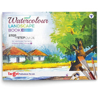 Watercolour Landscape Painting Book For Artists | Colouring Book | Stone, Grass, Tree Paintings | Step By Step Guide | Beginner Landscape Drawing Book