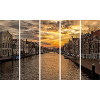 Inephos Vinyl Abstract Painting, Multicolour, Venice, Standard