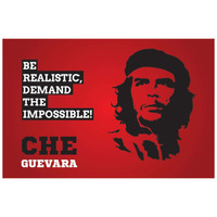 Inephos Paper Abstract Che Guevara Be Realistic Poster, Multicolour, 12 Inch X 18 Inch