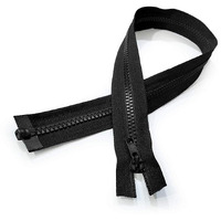 Aanij Sport Separating Zipper 22 Inch Color Black Coats, Jacket Zipper Black Molded Plastic Zippers (Pack Of 5)