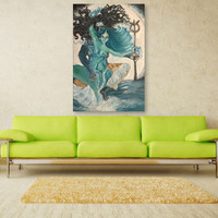 Inephos Shiv Parvati Abstract Unframed Canvas Art Wall Painting (Multicolour , 91Cm X 61Cm)