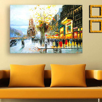 Inephos Wood Abstract Painting, Multicolour, Printed, 85Cm X 55Cm