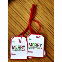Atmiyamart Merry Christmas Decorative Gift Tags With String Paper Tags 100Piece