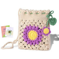 Dianzhu Crochet Kit For Beginners - Phonebag Crochet Starter Kit With Video Tutorials And Yarns, Hook, Accessories For Adult Knitting Craft Diy (Purple)