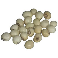 Krisah 51 Pcs White/Safed Chirmi/Gunja Seeds For Mahalaxmi Puja (51, White)