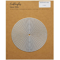 Craftangles Steel Dies - Stitched Circles (Set Of 14 Dies)