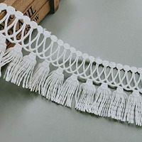 Orient Lace Craft 5 Mtr White Lace And Border Material | Decoration Embroidery Tassel Lace Ribbon Fabric For Decor Saree Duppata Top Dress Bridal Party Diy Clothing/Accessory