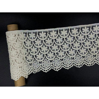 Orient Lace Craft Off White Lace Border Material For Suits,Saree An Dupatta (Size 10.5 Cm) Qty 4.5 Meter