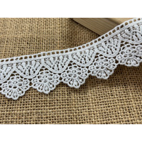 Off White Cotton Lace And Border Material For Suits,Saree & Dupatta (Size 4.5 Cm) Qty 5 Meter,Used As Trims,Borders,Fancy Embroidery Lace,Applique,Fabric Lace,Sewing Supplies,Cotton Lace Work,Diy.