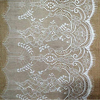 Orient Lace Craft White Net Scallop Lace  Nylon Eyelash Flower Trim Ribbon For Sewing, Dresses, Skirts, Burkha, Dcor & Diy Handicrafts