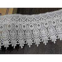 Orient Lace Craftcotton Lace And Border Material (Size 12 Cm) Qty 5 Meter, Off White