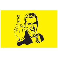 Inephos Middle Finger Meme Funny Poster (12 X 18 Inch)