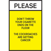 Inephos Warning Cigarette Funny Poster (12 X 18 Inch)