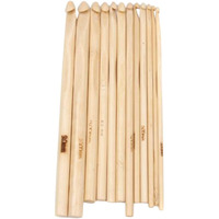 Imported 12 Sizes Bamboo Crochet Hooks Knitting Needles 3.0-10Mm