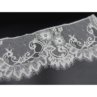 Orient Lace Craft Chantilly Net Scallop Lace Ivory (Cream) Nylon Floral Eyelash Lace Trim Ribbon Sewing Dress Skirt Decor Diy Handicrafts.