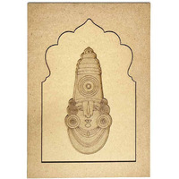 Adikala Jharokha & Tirupati Balaji Mdf Cutout For Diy Art And Craft Wall Hanging Decorations, Festival Gift, Wedding -Set Of 2
