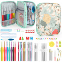 Alfa Mart Crochet Kit Crochet Hooks Kit With Case, 96-Piece, Ergonomic Crochet Needles Weave Yarn Kits Diy Hand Knitting Art Tools For Beginners And Experienced Crochet Lovers Colorful Ergonomic Crochet Needles Set