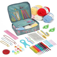 Tusmad Crochet Needle Kit 107 Pcs Crochet Crochet Starter Kit For Beginners, Ergonomic, Crochet Hooks Travel Bag, Crochet Kit For Beginners Adults Or Kids Tools & Accessories (107Pcs -Swan Bag)
