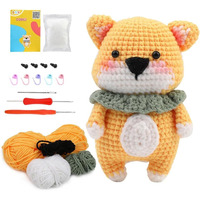 Alfa Mart Crochet Kit For BeginnersCrochet Kits Kit With Step-By-Step Video Tutorials, Crochet Animal Kit, Learn To Crochet Starter For Adults And Kids, Diy Knitting Supplies (Corgi)