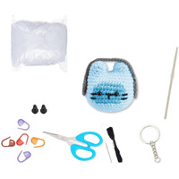Tusmad Crochet Kit For Beginners, 1 Pcs Diy Headphone Kitten Keychain Crochet Kit For Adults, Complete Crochet Set With Step By Step Video Tutorial, Instruction, Yarn, Hook, Accessories