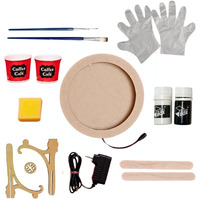Moon Lamp Making Kit With Led Light For Diy Craft & Home Dcor | Includes Mdf Base, Easel Stand, Paints, Putty Powder & Brush | Gift Box Packaging