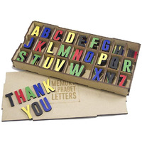Xsource Wooden Alphabet Letters For Kids (130 Pieces, Multicolor, Ages 3+)