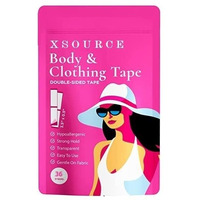 Xsource Double Sided Tape For Fashion And Body 36 Strips Dress Tape Double Sided For Fabric To Skin Fabric Tape & Body Tape Fabric And Skin Friendly For All Skin Shades (36)