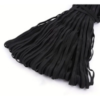 Venus Aqua 6Mm Color Elastic For Mask Making/Sewing 1/4 Inch Elastic Band Mask Rope Elastic Cord For Sewing Crafting For Adult Craft Diy (C-4-25Mtr, Black)