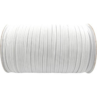 Aakriti Elastic Knitted Crochet For Mask Making Elastic Ribbed Fabric Spool Elastic Bands Elastic Rope Elastic Cord Heavy Stretch Elastic Spool Knit For Sewing (White, 4Mm C3 300 Meter)