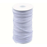 Venus Aqua 6Mm Elastic Band For Mask Making & Sewing  Durable Stretchy Polyester/Latex Cord (1/4 Inch) For Diy Craft Projects  White (C-4-25Mtr)