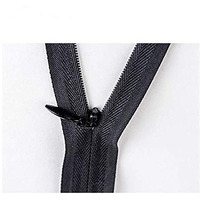 Aakriti Black Nylon Concealed Invisible Hidden Zipper For Boutique High Fashion Export Garment Dressmaking (22 Inch, Black, 10 Pcs)