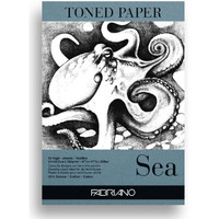 Fabriano Toned Paper Pad Sea, Size - A3, 120 Gsm (Contains- 50 Sheets)