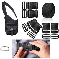 Diy Crafts 2" Inches Plastic Quick Release Buckles Flat Shape Buckles And Tri-Glide Slides With Yards 2" Inches Wide Polypro Webbing For Strap Making (Pack Of 450 Pcs, Multi Accessories Utility Set)