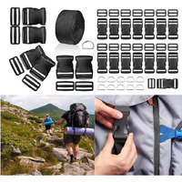 Diy Crafts Pack Of 350 Pcs, Multi Accessories Utility Set, 2 Inches Quick Release Buckles Plastic Side Release Buckles 15 Pieces Flat Shape 15 Pieces Tr(Pack Of 350 Pcs, Multi Accessories Utility Set)