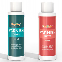 Craftreat Combo Varnish Pack - Matte & Gloss Finish, 120Ml Each | Versatile Clear Coat For Acrylics, Clay, Wood & Canvas Art