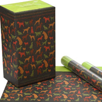 Evince Kids Birthday Gift Wrapping Paper | Cute Pet Dog Breed Neutral Pattern For All Occasions | Set Of 25 Thick Matte Sheets Value Pack For Boys & Girls Theme Gifts | Christmas Diwali Gifting Ideas
