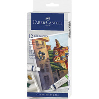 Faber-Castell Creative Studio Oil Colours 9Ml Set Of 12, Multicolor