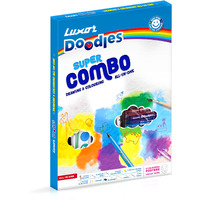 Luxor Doodles Super Combo Art Set - Ignite Imagination With Diverse Crayons, Sketch Pens, Water Colors, Glitter, Glue, Eraser & Sharpener, Ultimate Creative Kit For Kids' Artistic Adventures