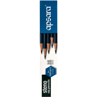 Apsara Steno Hb Pencil | Specific Pencil Designed Primarily For Stenography | Extra Fine & Pressure Free Grip | Soft & Strong Lead | Use For School, College Students & Office Person | (Pack Of 10)