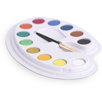 Camel Kokuyo Student Water Color Cakes - 12 Shades, Multicolor (Assorted)