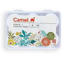 Camel Camlin Kokuyo Fabrica Acrylic Pearl Color - 10Ml Each, 6 Shades