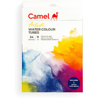 Camel Artist Watercolor Tube - 24 Shades (9Ml Each) | Vibrant Pigments For Rich Colors | Quick-Drying & Easy Blending | Perfect For Portraits, Landscapes & Florals | Multi Surface Use
